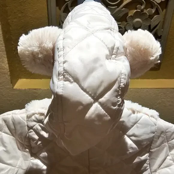 First Impressions Baby 18M Quilted Bunting Suit Hooded Soft Pink Winter Soft - Picture 5 of 11